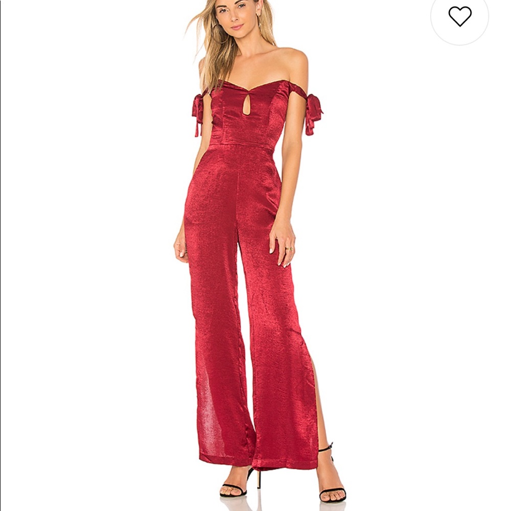 X revolve sassa jumpsuit in wine